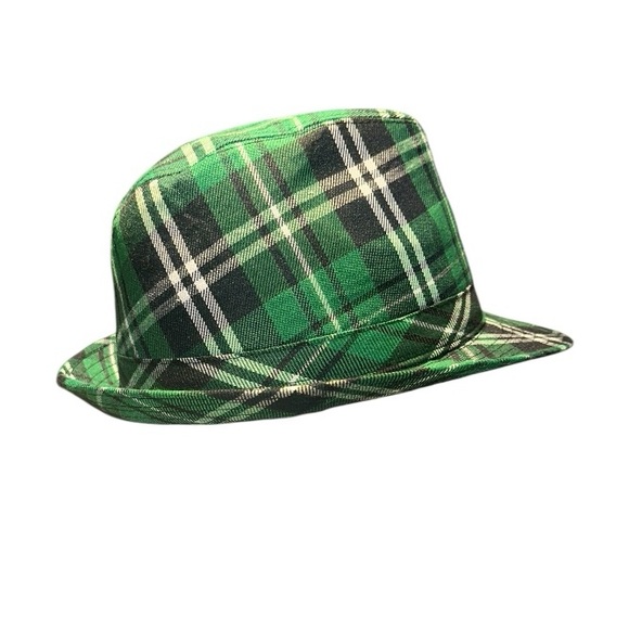 Green Plaid Fedora Hat perfect for St.Patty’s Day! ☘️ - Picture 6 of 17